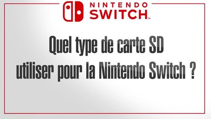 Guide Vidéo Switch : Quel type de carte SD peut-on utiliser ?