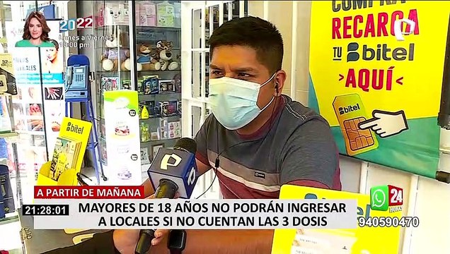 ¡Atención! Desde mañana solo vacunados con la tercera dosis podrán ingresar a espacios públicos