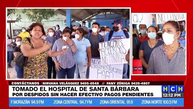 Tomado el hospital de Santa Bárbara por despidos sin hacer efectivos pagos pendientes