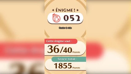 Solution de l'Enigme 052 de L'aventure Layton