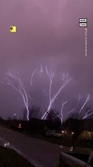 Lightning Strikes From the Ground Up in Kansas
