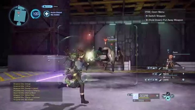 Sword Art Online : Fatal Bullet Gameplay