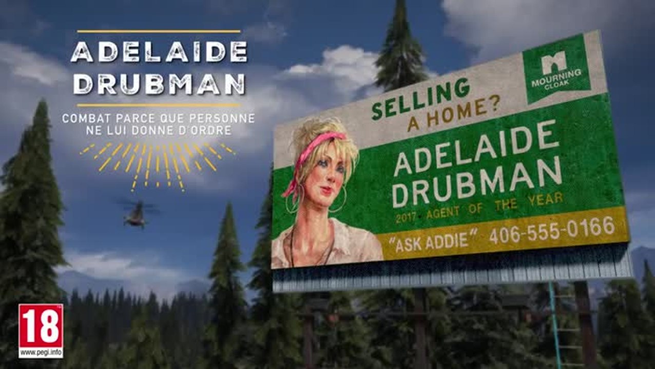 Far Cry 5 Adélaïde Drubman Mercenaire Trailer