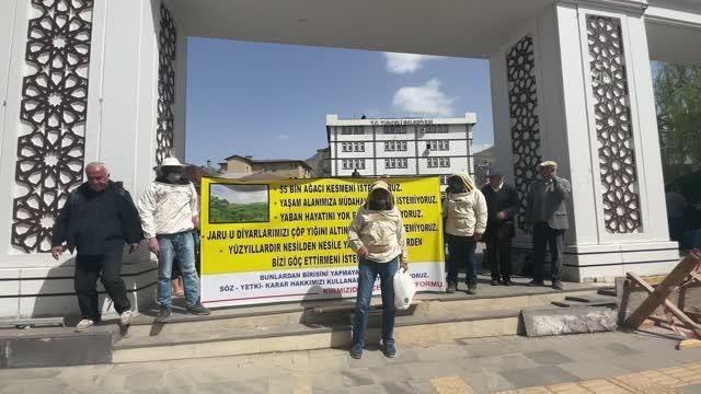 Köylülerden katı atık depolama tesisine tepki