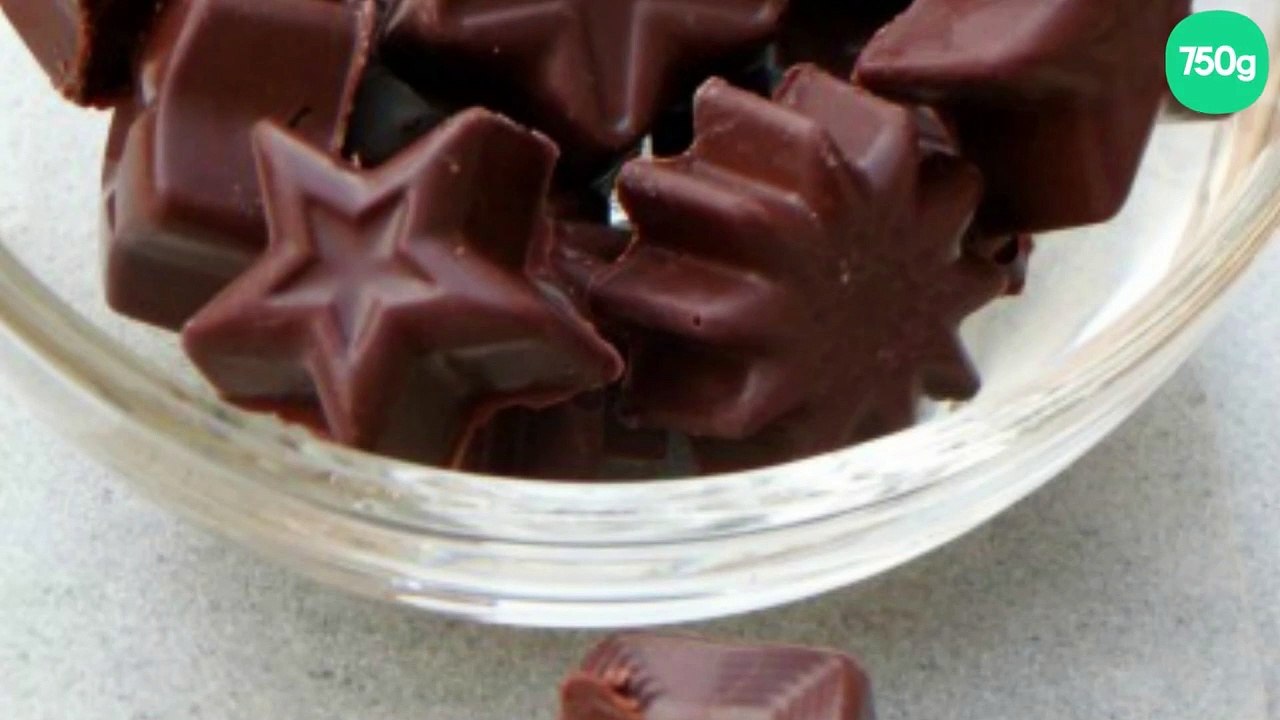 Chocolats noirs, ganache chocolat noir-café et gelée de Cognac ou coquelicot