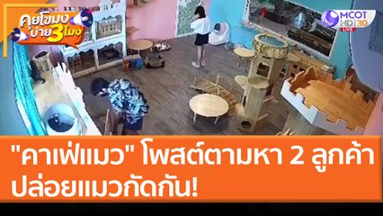 "คาเฟ่แมว" โพสต์ตามหา 2 ลูกค้า ปล่อยแมวกัดกัน! (7 เม.ย. 65) คุยโขมงบ่าย 3 โมง