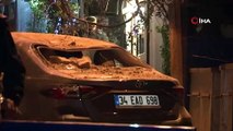 Beşiktaş'ta tarihi binanın çatısı çöktü; altında kalmaktan koşarak kurtuldu