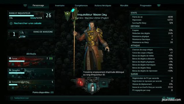 Warhammer 40.000 Inquisitor Martyr : Des mécaniques RPG robustes