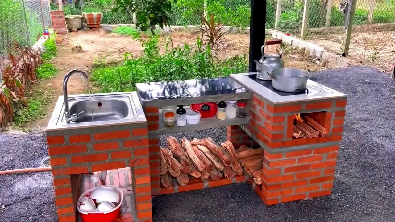 #007 Tungku kayu bakar bikin nyaman memasak || how to make firewood stove