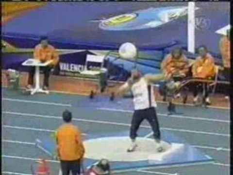 Athlé championnats monde salle Valence 2008 poids homme