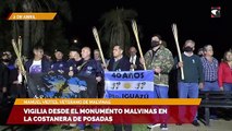 Vigilia desde el monumento Malvinas en la costanera de Posadas