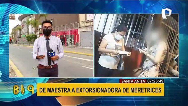 De profesora a delincuente: Mujer extorsionaba a comerciantes y meretrices en Santa Anita