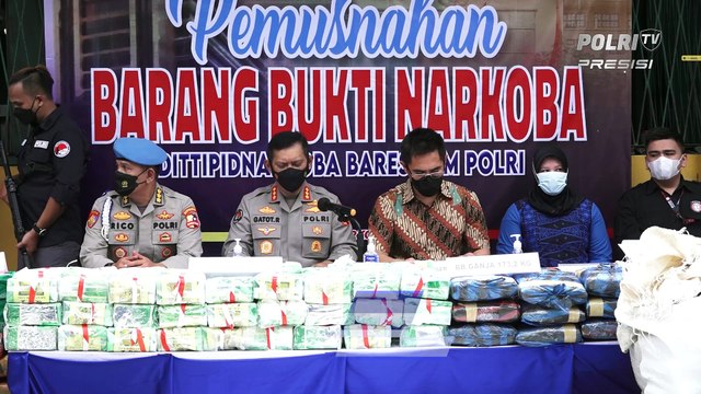 Dittipidnarkoba Bareskrim Polri berhasil Musnahkan Jutaan Butir Obat Keras