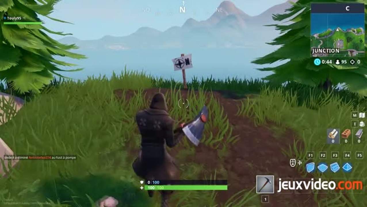 Fortnite, défi : Visiter les points les plus au nord, à l'ouest, à l'est et au sud de la carte