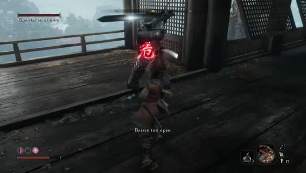 Sekiro Shadows Die Twice : guerrier en armure