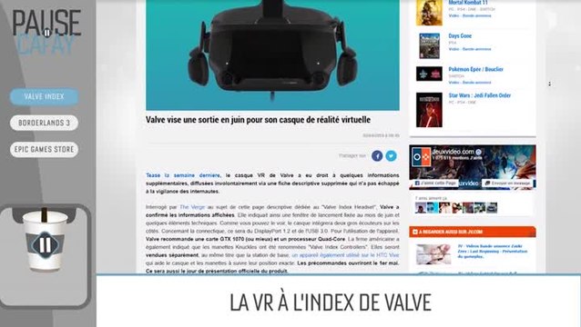 Pause Cafay : Valve présente son propre casque de réalité virtuelle