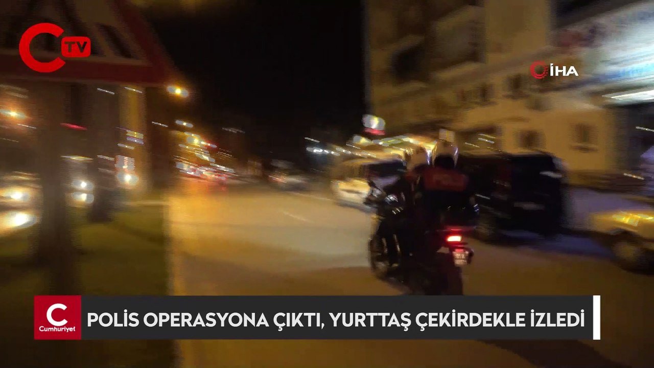 Polis uygulamasını ellerindeki çekirdeklerle takip ettiler