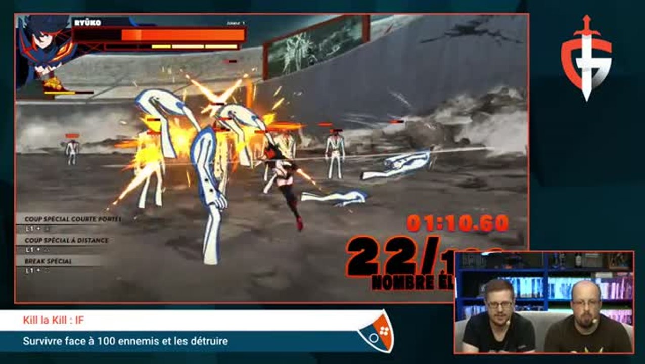 Kill la Kill : IF- Survivre face à 100 ennemis et les détruire