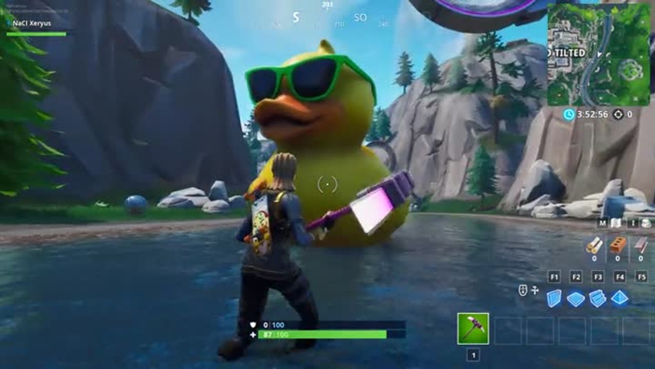 Fortnite, défi des 14 jours d'été : Visiter un parasol géant et un énorme canard en plastique en une seule partie