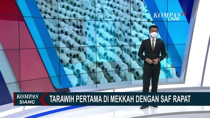 Di Mekkah, Pertama Kalinya Jemaah Laksanakan Shalat Tarawih dengan Saf Rapat Sejak Pandemi!