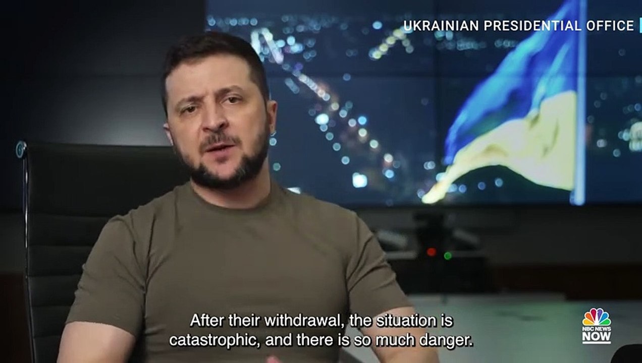 Zelenskyy Says Retreating Russian Forces Leaving Mines Behind