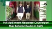PM Modi meets Nepalese counterpart Sher Bahadur Deuba in Delhi
