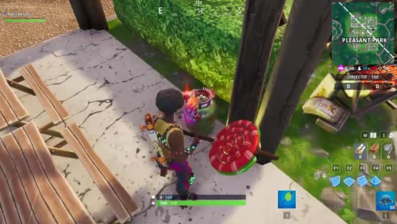 Fortnite, saison 10 : Désamorcer trois bonbonnes de gaz du Joker dans des lieux-dits différents (mission Bienvenue à Gotham City)