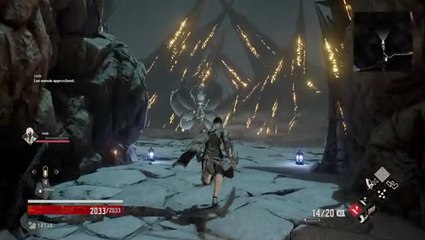 Code Vein combat de boss : Papillon du Délirium des Profondeurs