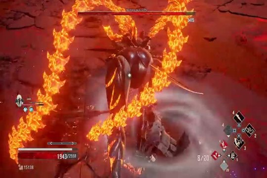 Code Vein, combat de boss contre l'Héritière de la Griffe