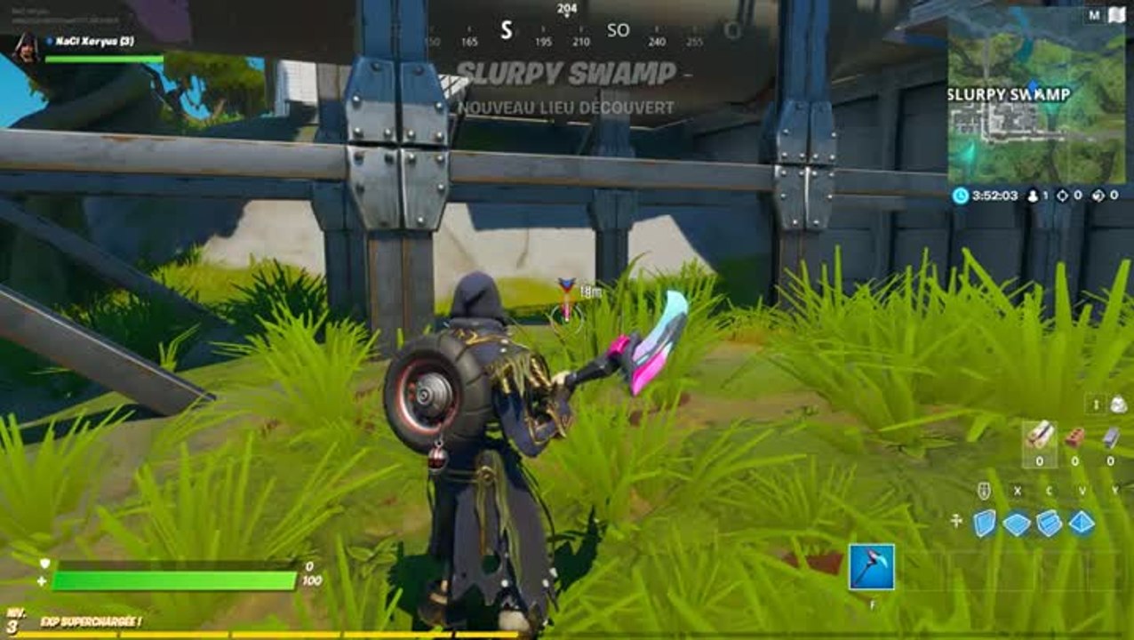 Fortnite, Chapitre 2, saison 1 : Trouver la lettre R cachée sur l'écran de chargement Soif de Bleuvage (mission Soif de Bleuvage)