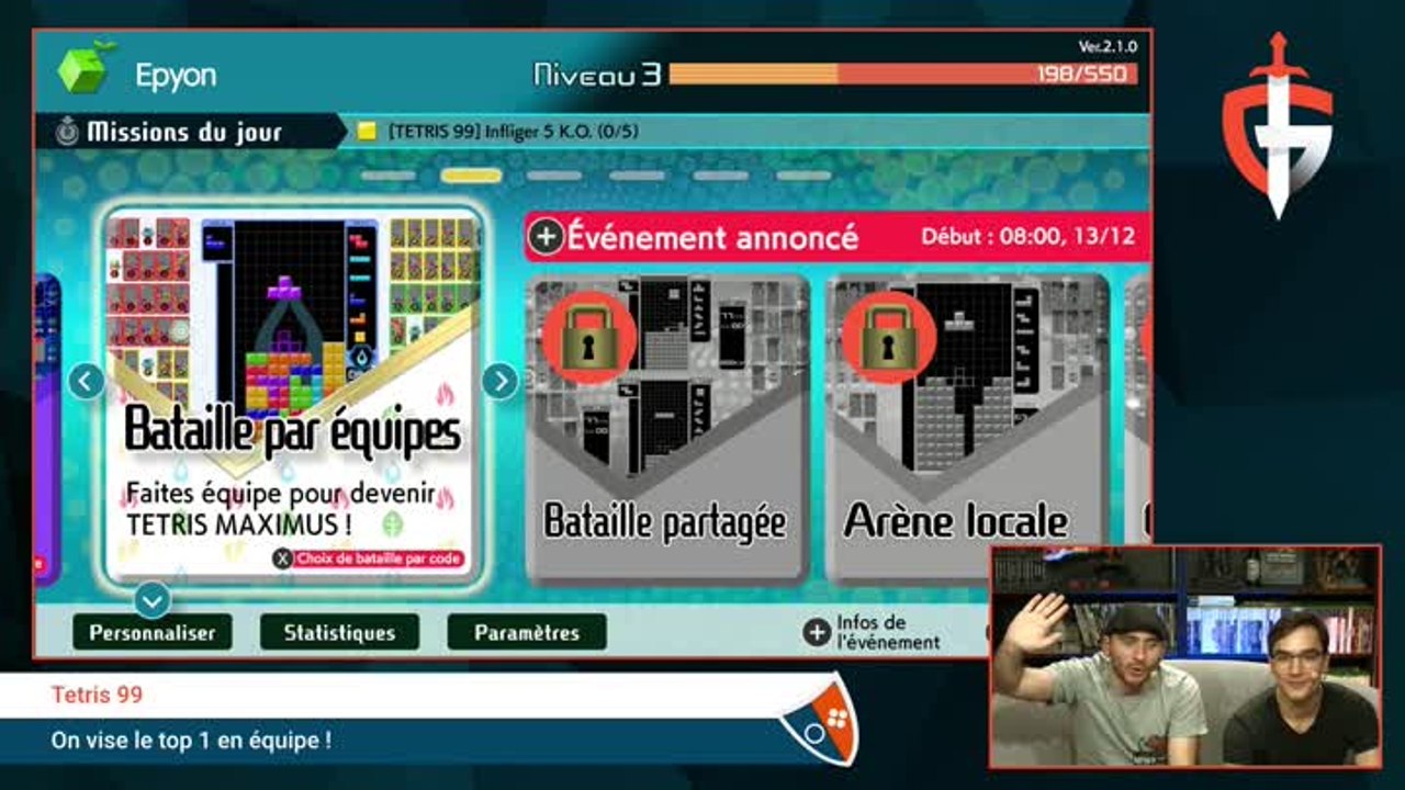 Tetris 99 : On vise le top 1 en équipe !