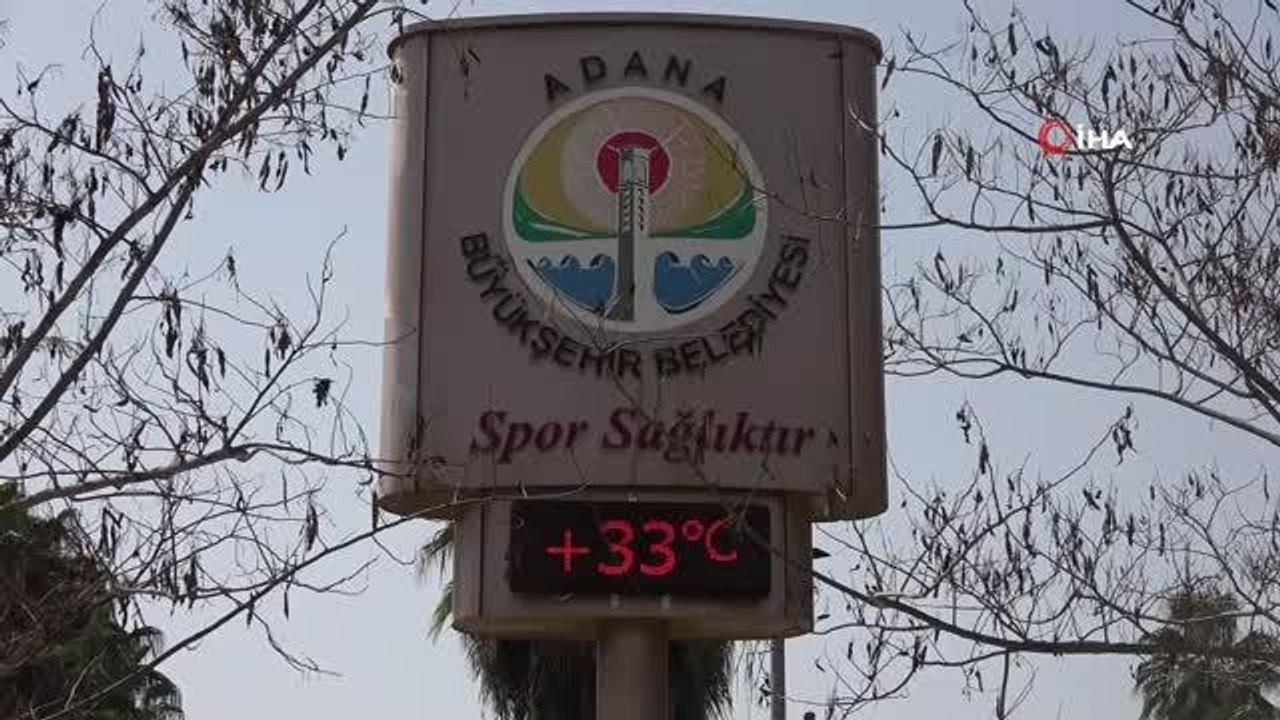 Adana'da sıcaklık 33 dereceye ulaştı, parklar doldu