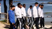Los jugadores del Real Madrid pasean por Vigo antes de enfrentarse al Celta