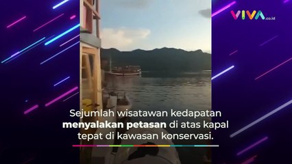 Viral Turis Nyalakan Petasan di Pulau Kalong