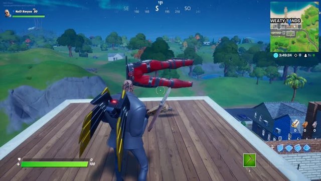 Faire un salut devant le pantalon de Deadpool (Défis de Deadpool)