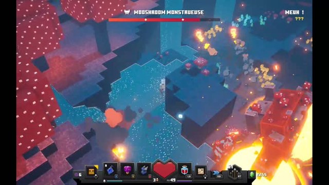 Minecraft Dungeons – Combat contre Mooshroom monstrueuse