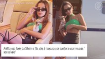 Anitta acessível! Cantora exibe 'look baratinho' e web celebra: 'Cabe no meu orçamento'