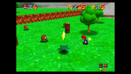 Super Mario 64 – Bataille de Bob-Omb : étoile n°4 "Les huit pièces rouges"