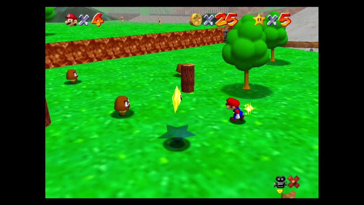 Super Mario 64 – Bataille de Bob-Omb : étoile n°4 "Les huit pièces rouges"