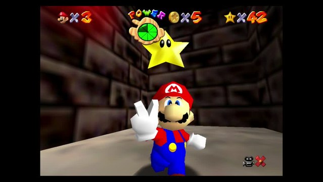 Super Mario 64 – Caverne brumeuse : étoile n°3 Course de Métal Mario
