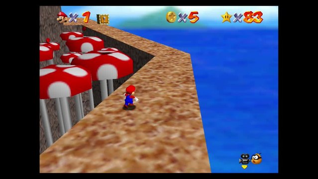 Super Mario 64 – Trop haute montagne : étoile n°6 Canon vers le champignon