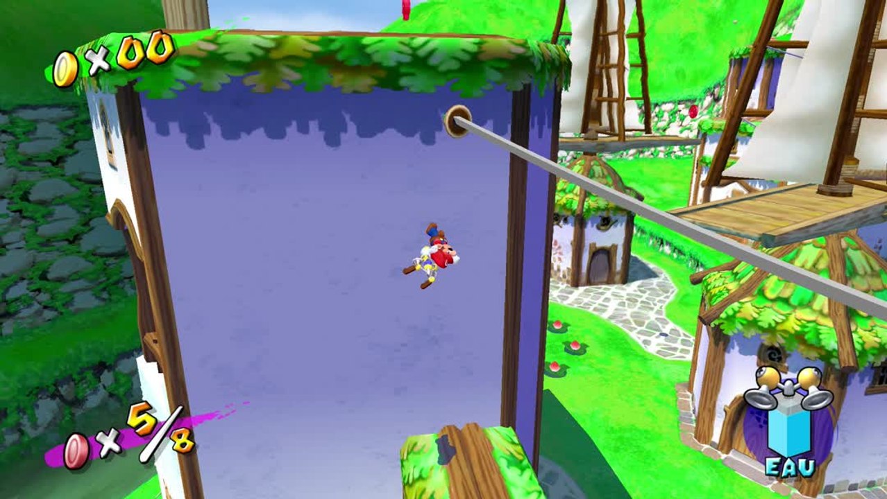 Super Mario Sunshine – Collines Bianco : soleil n°4 "Les pièces rouges du village"