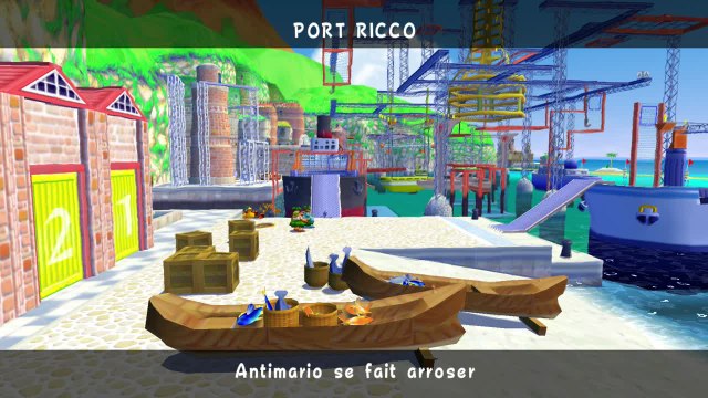 Super Mario Sunshine – Port Ricco : soleil n°7 Antimario se fait arroser