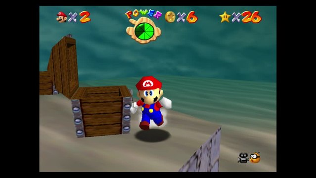 Super Mario 64 – Baie des pirates : étoile n°3 Trésor de la caverne