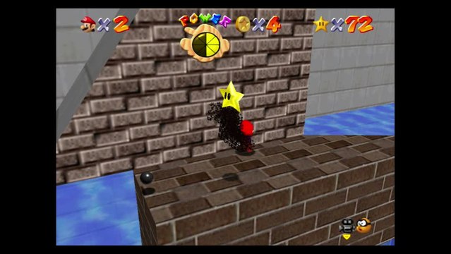 Super Mario 64 – Monde trempé-séché : étoile n°1 Mini plates-formes fléchées !