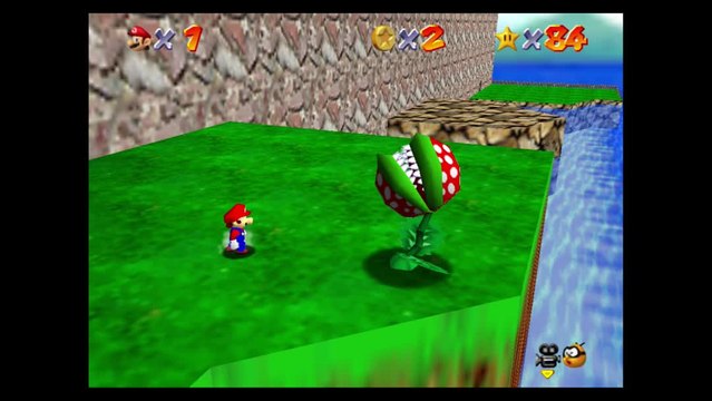 Super Mario 64 – Île grands-petits : étoile n°1 Détruisez les Maxi-Carnivores