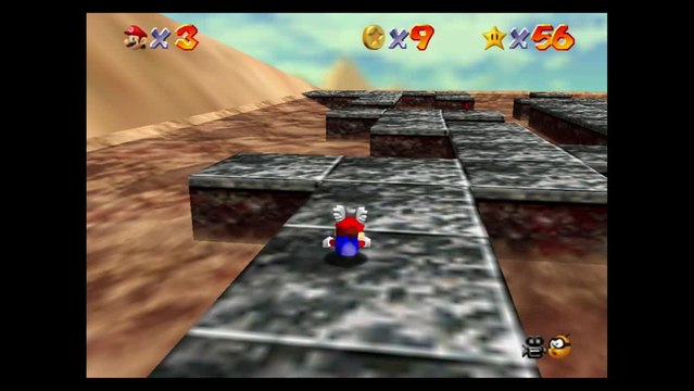 Super Mario 64 – Sables trop mouvants : étoile n°5 Vol vers les pièces rouges