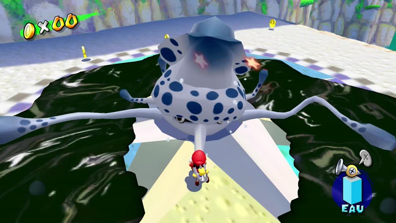 Super Mario Sunshine – Port Ricco : soleil n°1 "Le Méga Bloups pollueur"