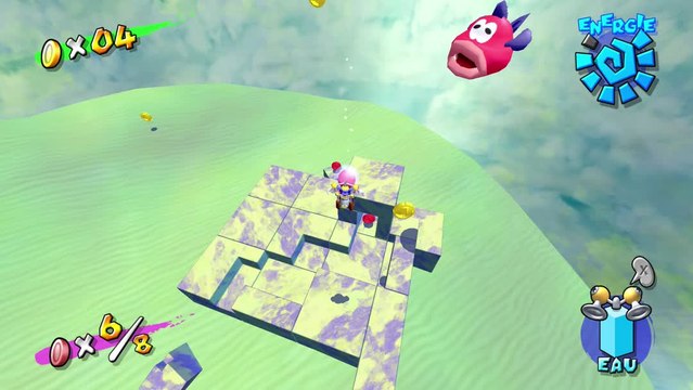 Super Mario Sunshine – Baie Noki : soleil n°3 Les pièces rouges de la bouteille