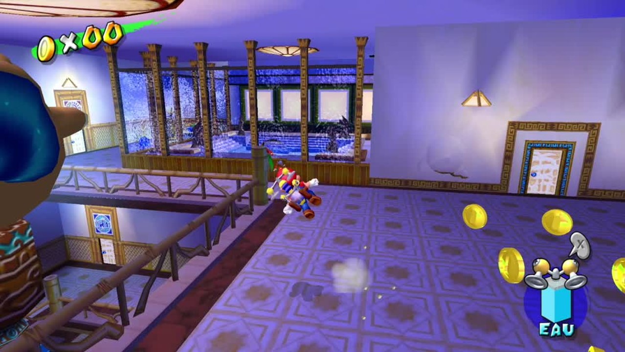 Super Mario Sunshine – Plage Sirena : soleil n°2 "Le secret du hall de l'hôtel"